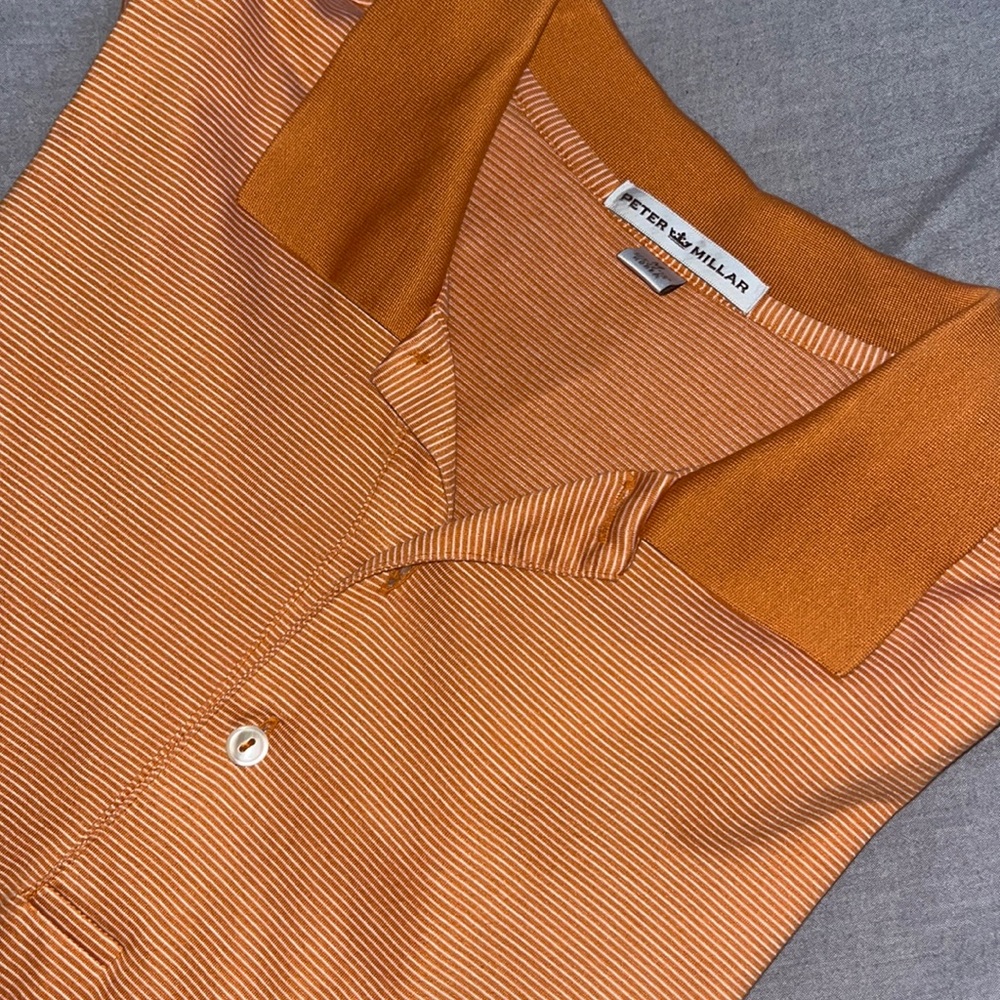 Peter Millar Orange Cotton Polo
